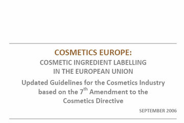 Cosmetic Ingredient Labelling in the European Union