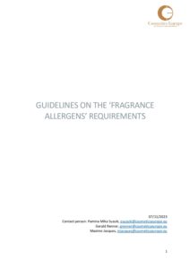 Guidelines on the "Fragrance Allergens" Requirements