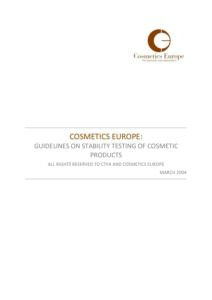 Guidelines on Stability Testing of Cosmetics CE/CTFA, 2004